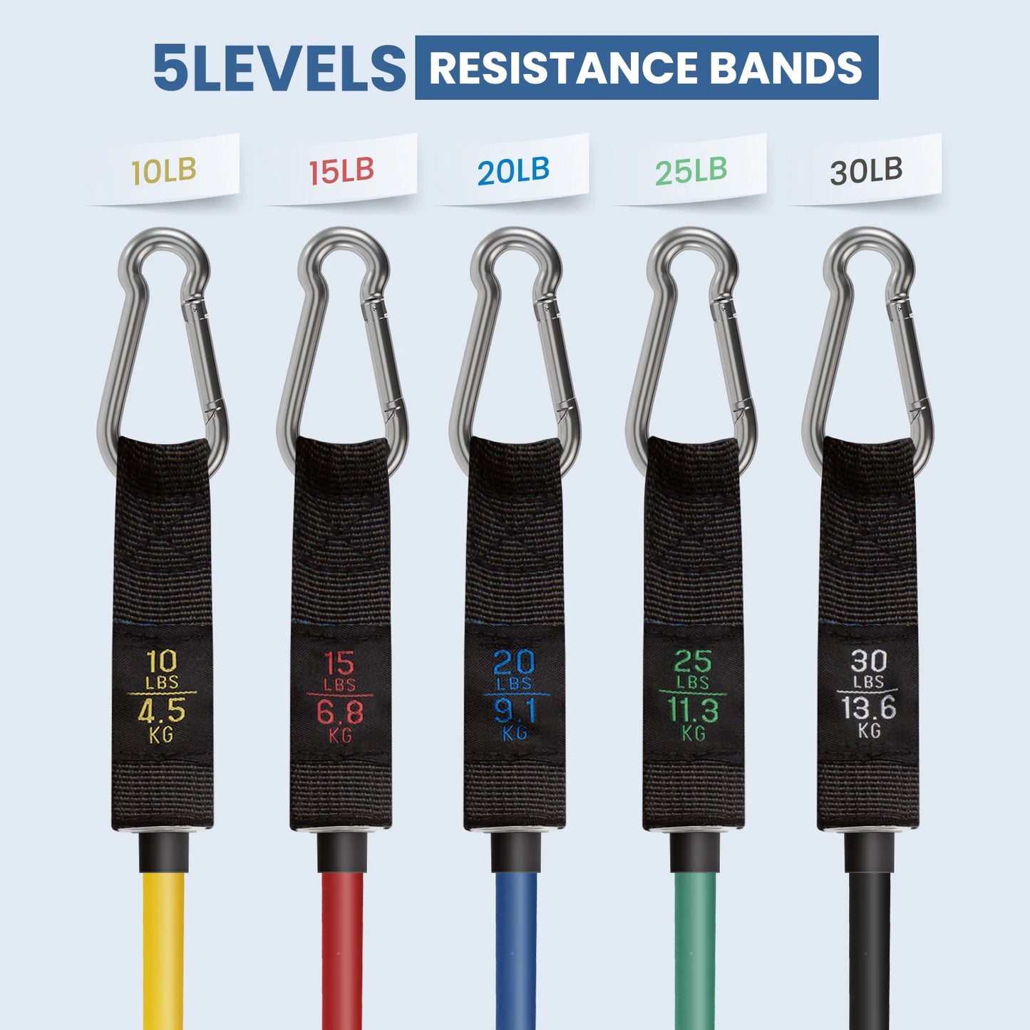 12pcs/Set Pull RopeChest Expander,Resistance Bands, Ankle Strap, Portable Fitness Equipment,