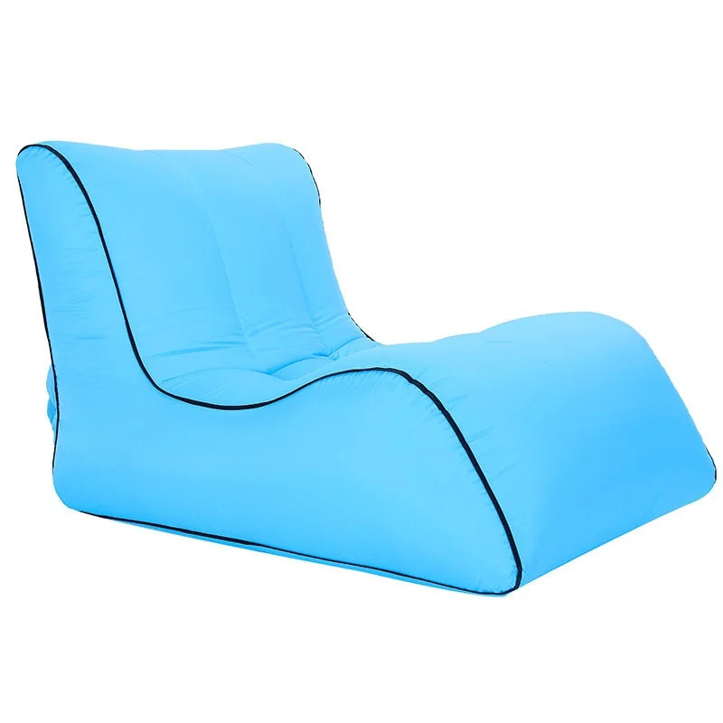Outdoor Beach Inflatable Sofa Single Inflatable Sofa Lazy Cushion Bed Outdoor Furniture Camping Portable Folding Bed Seat