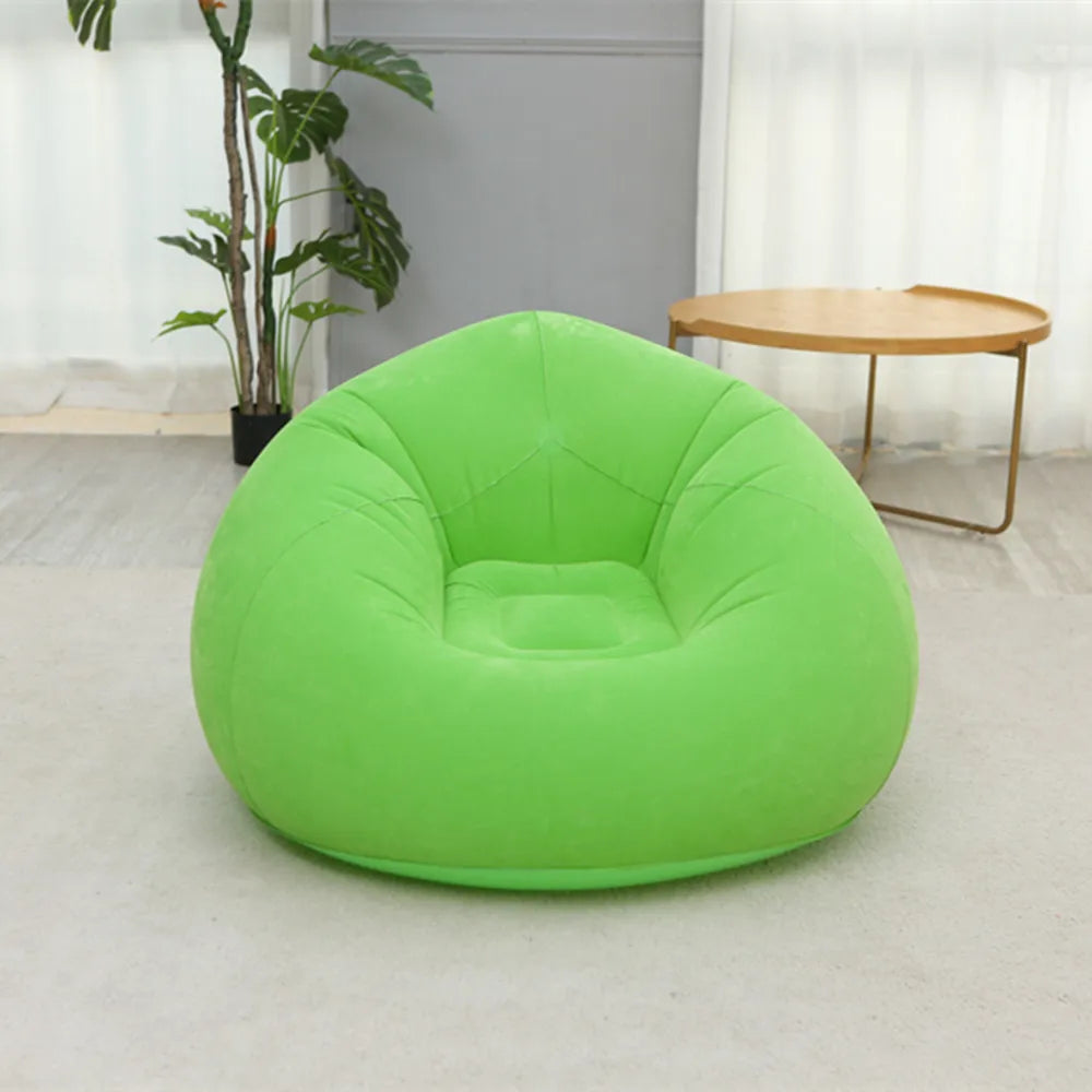 Inflatable Lazy Sofa Air Recliner Single Flocking Sofa