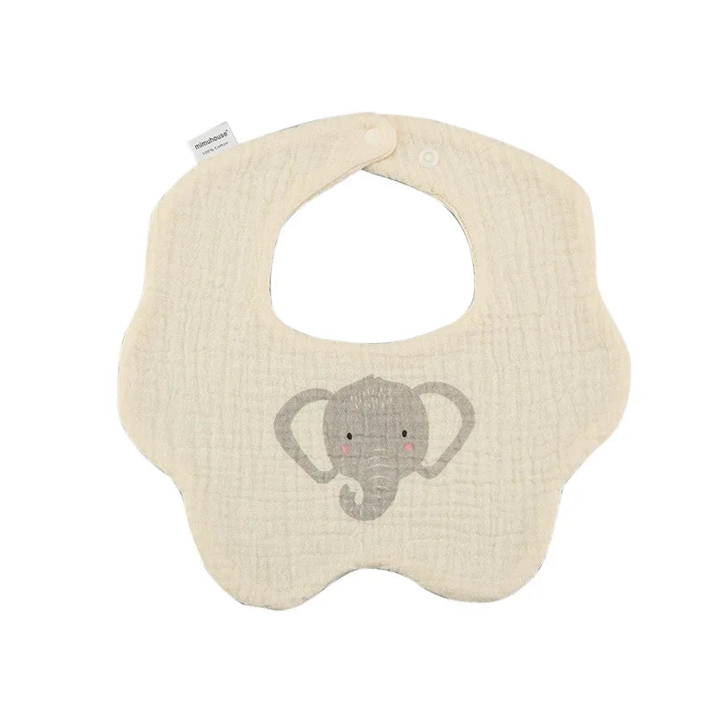 Baby Bibs Cotton Boys and Girls Bib Cute Print Newborn Burp Cloths Waterproof Infants Mesh Bibs Baby Feeding Accessories