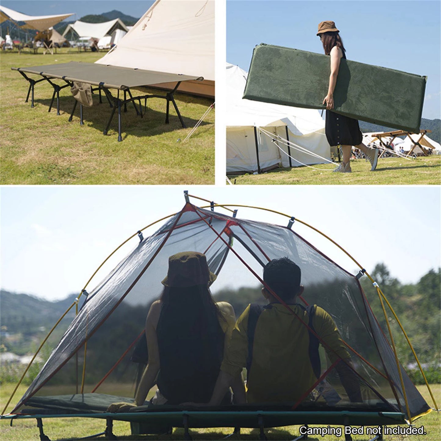 1 Person Camping Tent for Cot Lightweight  Resistant Tent for Outdoor Camping Backpacking Traveling Camping Tent