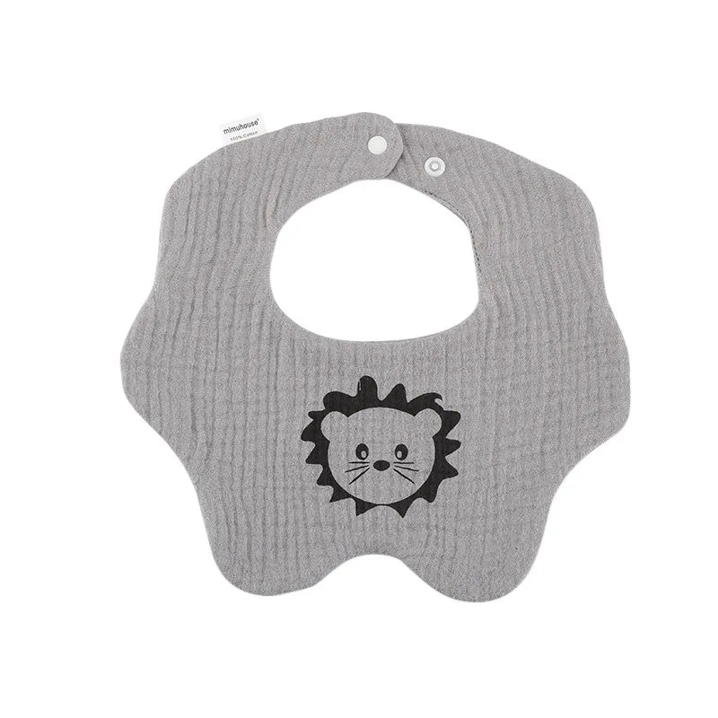 Baby Bibs Cotton Boys and Girls Bib Cute Print Newborn Burp Cloths Waterproof Infants Mesh Bibs Baby Feeding Accessories