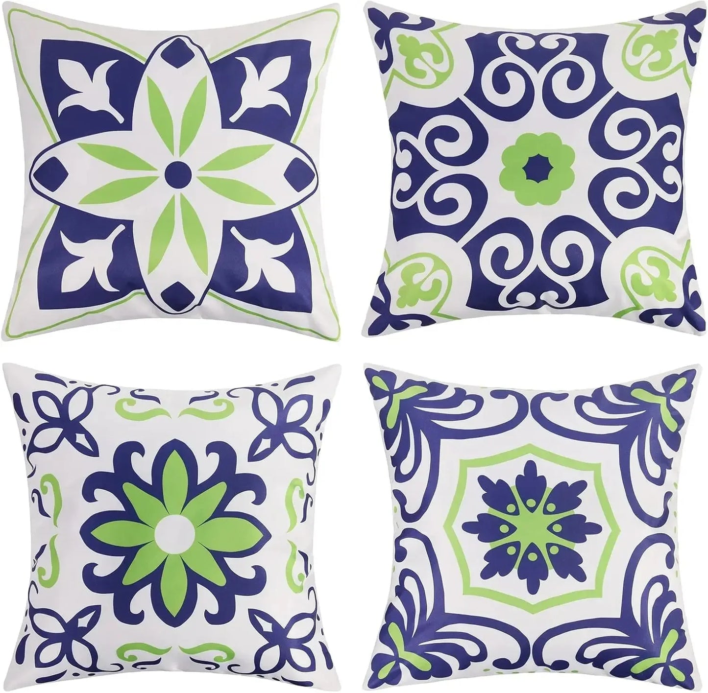 4pcs Bohemian Farmhouse Outdoor Cushion Cover Courtyard Furniture Garden Sofa Decoration Home Printing Cute Cushion Cover