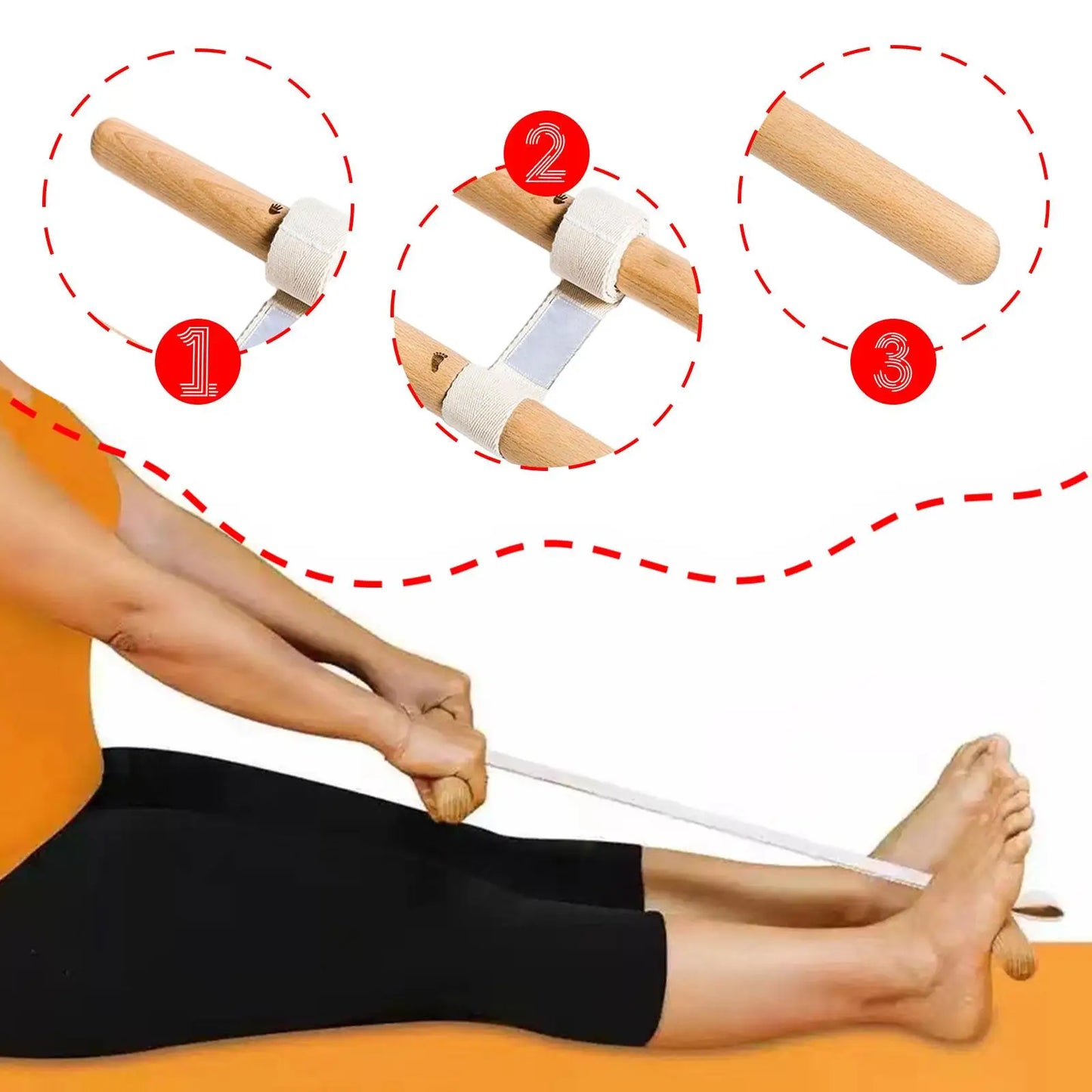 Stretching Strap Workout Equipment Portable Stretching Device Stretch Strap for Exercise Women Men Gymnastics Fitness Home Gym