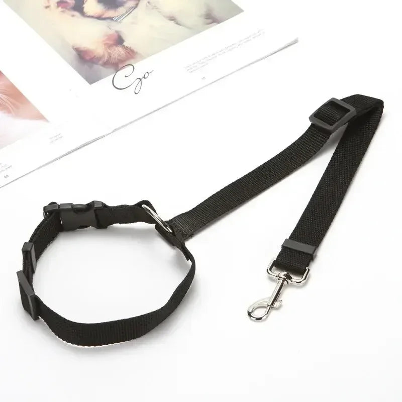 Pet Dog Accessories Pet Car Safety Rope Rear Seat Traction Rope Pet Supplies 2-in-1 Nylon Adjustable Dog Safety Belt Collar