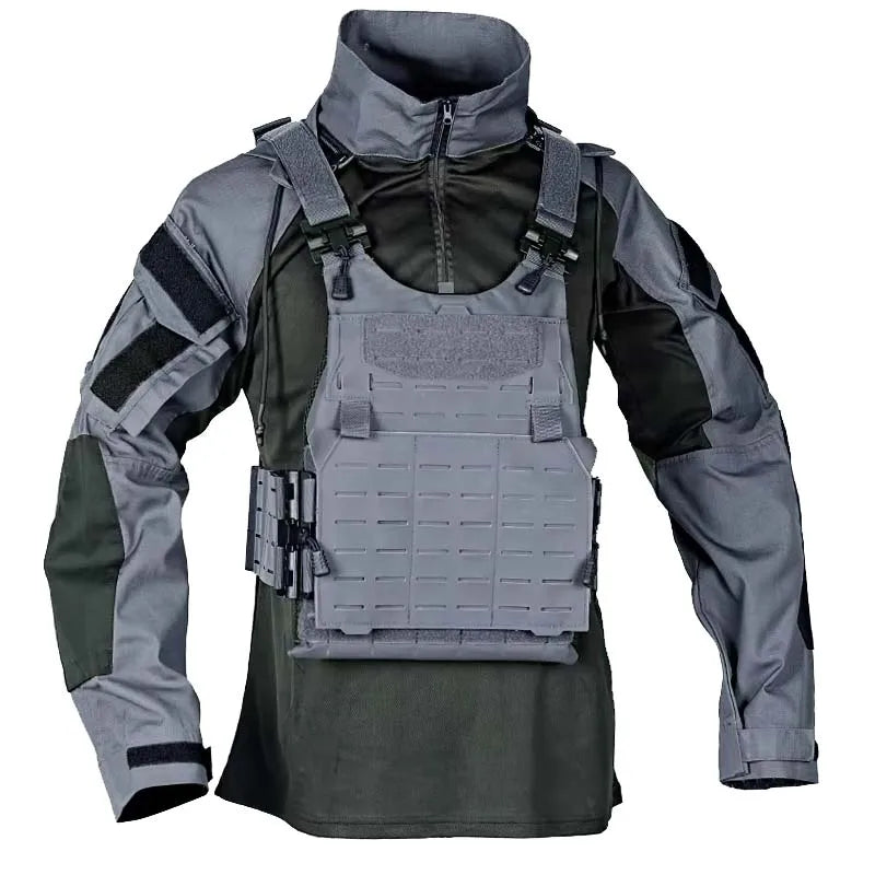 Tactical Uniform Suits Wear Resistant T-Shirt Hood Workwear Pants Men Clothing Combat Shirts Airsoft Paintball Hunting Clothes