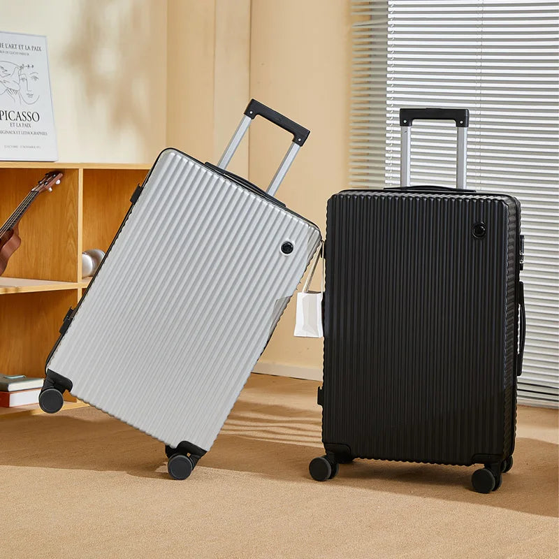 Business Luggage 1PC 20 24 28 Inch Lightweight Carry-on Trolley Case Korean Center with Combination Lock and Hook Suitcase