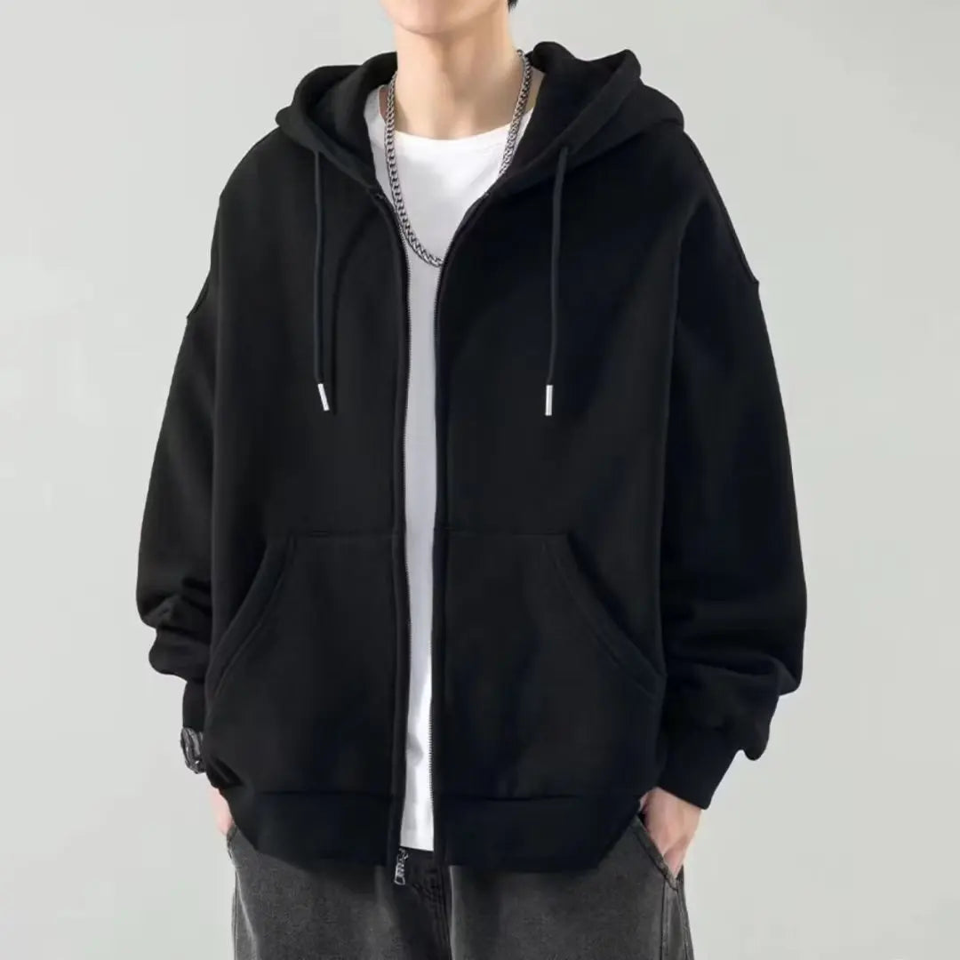 Men's Clothing for Autumn and Winter, Hoodies, Cardigans, Hoodies, Zippered Sweatshirts, Loose Fitting Thin Jackets, Casual Tops