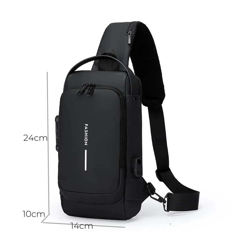 Men's Chest Bag for Cycling & Outdoor Sports - Also Great As A Running and Travel Waist/Shoulder Bag