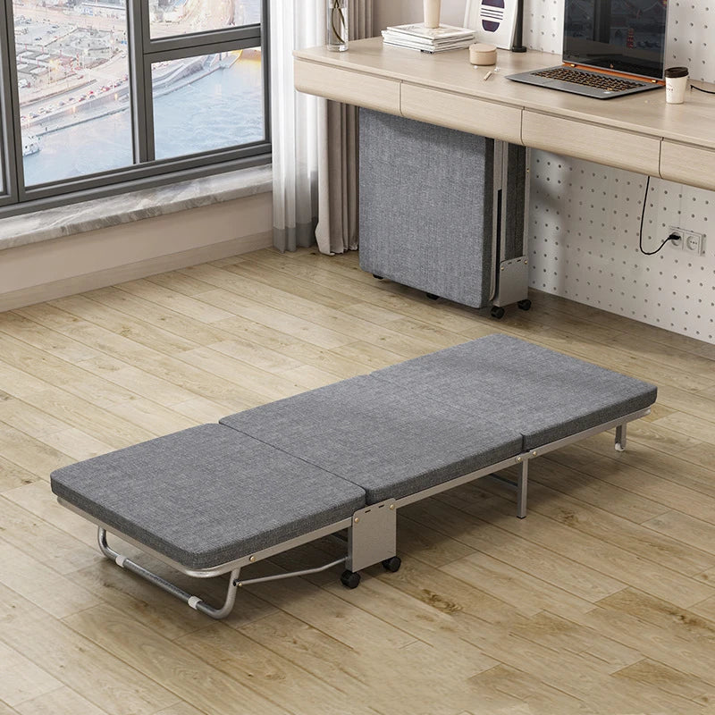 GUIG's New Tri-fold Office Rollaway Bed Single Bed Attendant Bed Siesta Bed Nap Bed Camp Bed Hard Board Bed Hot