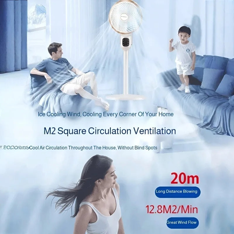 Household Vertical Fan Air Circulation Fan Desktop Electric Fan Office Floor Mute Fan Summer Indoor Cool