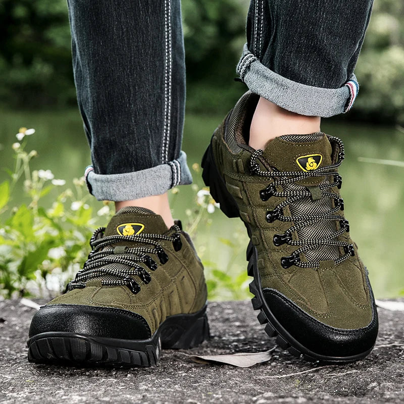 New Outdoor Hiking Trekking Mountain Sports Shoes for Men Walking Shoe Breathable Cushioning Non-slip Travel Casual Sneakers