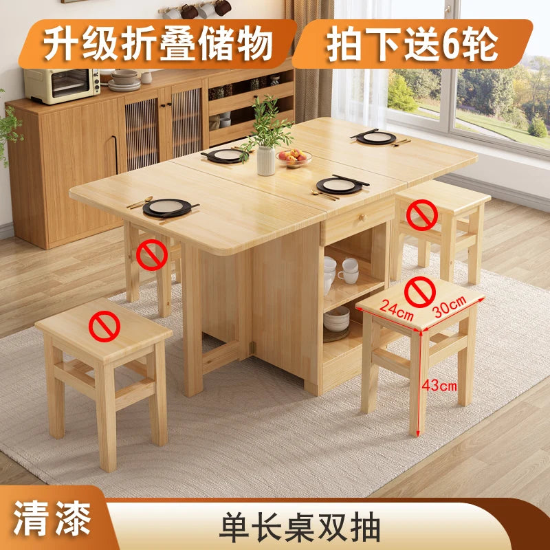 Simple Style Dining Table Decoration Luxury Minimalist Folding Tables Modern Mesas Y Sillas De Comedor Living Room Furniture