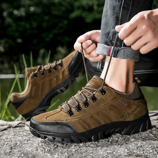 New Outdoor Hiking Trekking Mountain Sports Shoes for Men Walking Shoe Breathable Cushioning Non-slip Travel Casual Sneakers