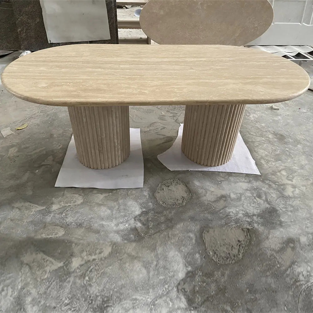 Carolf Furniture Factory Big Wholesale black marble dining tables stone round table for sale