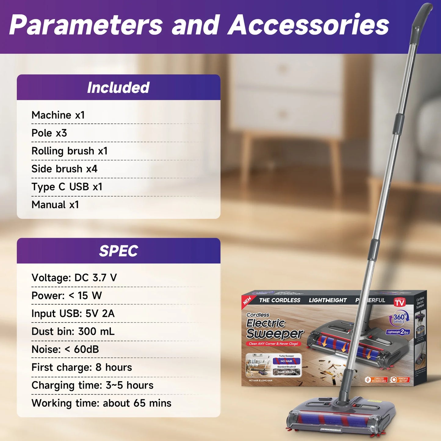 Wireless Electric Spin Mop Cleaner Automatic Mops Floor Cleaning Electric Floor Mop Rechargeable Home-appliance Sweeper Cleaning