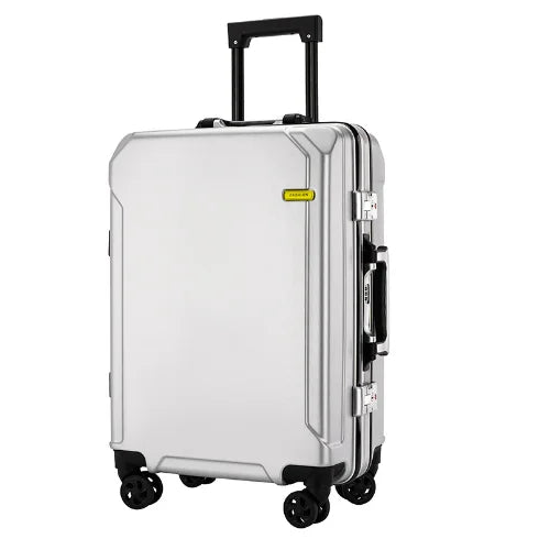 Aluminum Frame Suitcase Carry On Rolling Luggage Beautiful Boarding Cabin 20 22 24 26Inch With USB charging student trolley case