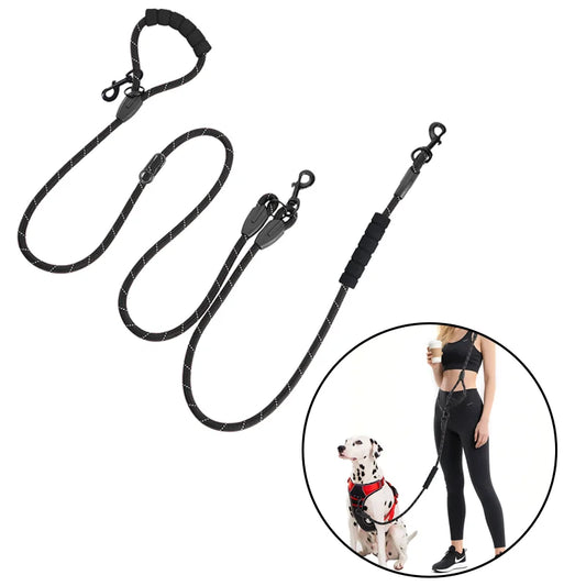 Pet Sling Rope Dog Leash 7.8ft Long with Padded Handle,Heavy Duty,for Control Safety Training | Leashes for Large Dogs or Medium