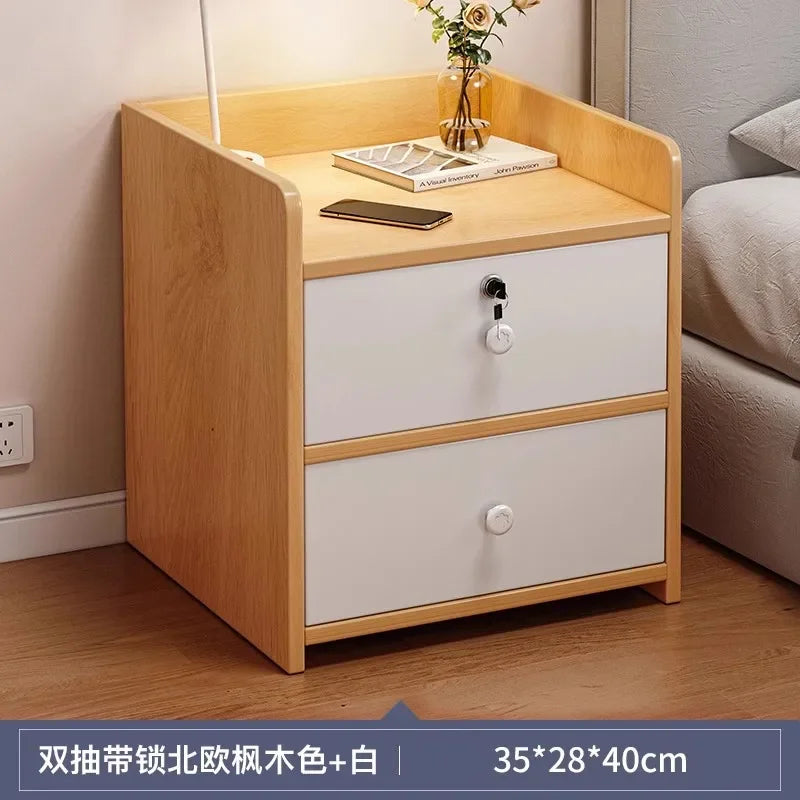 Cabinet Bedroom End Storage Bedside Table Locker Storage Comfotable Home Small Modern Mesitas De Noche Dormitorio Household