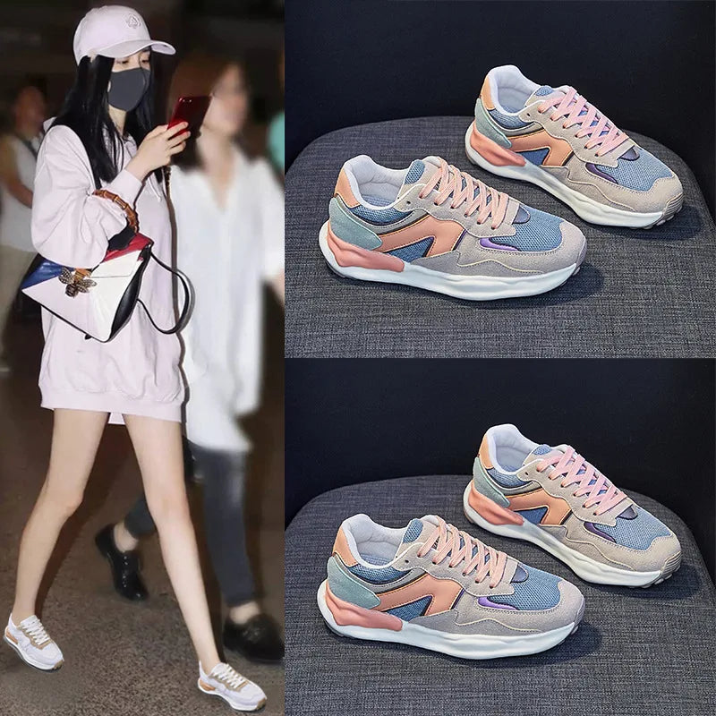Women's Sports Shoes Casual Shoes Fashionable Women's Soft Flat Shoes Breathable and Shock-absorbing Lightweight Easy To Run