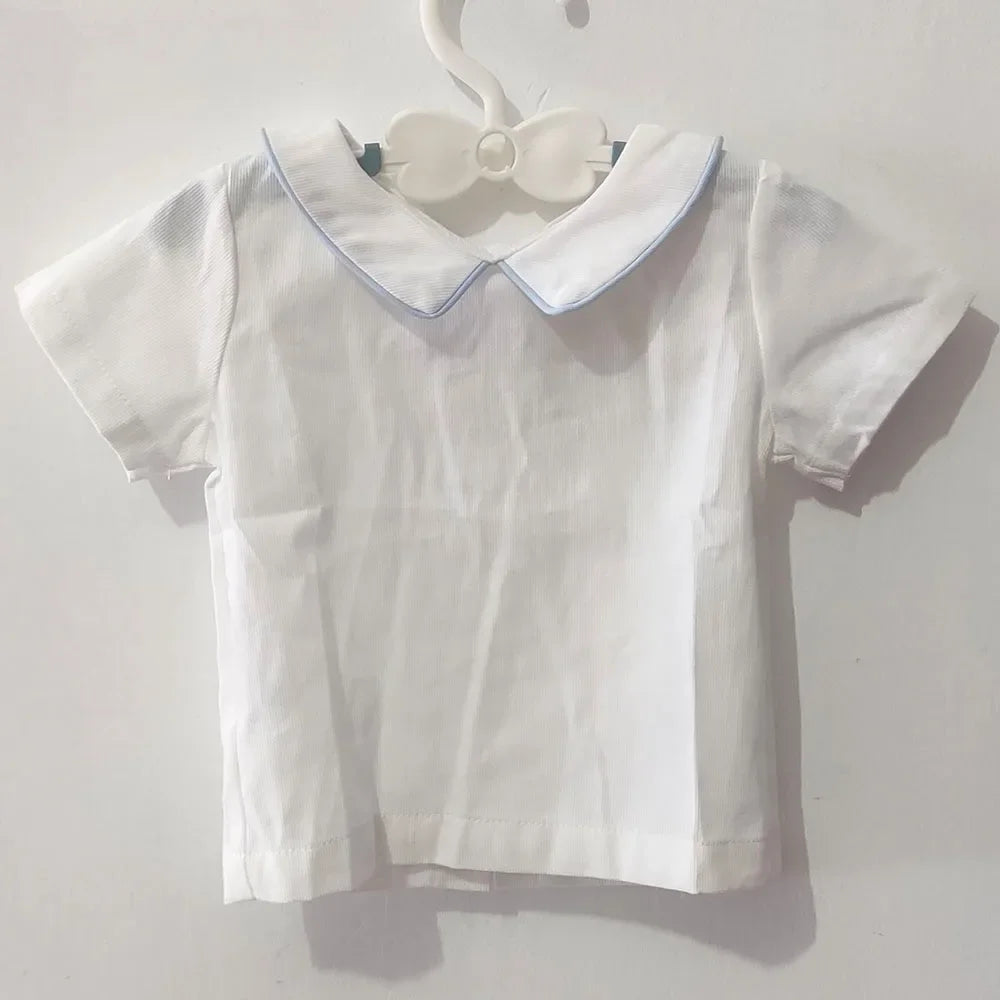 2025 Baby Set Newborn Spanish Outfits For Boy Infant Cotton Linen Blouse Shorts Suits ShirtsClothes Kids Tops Smocked