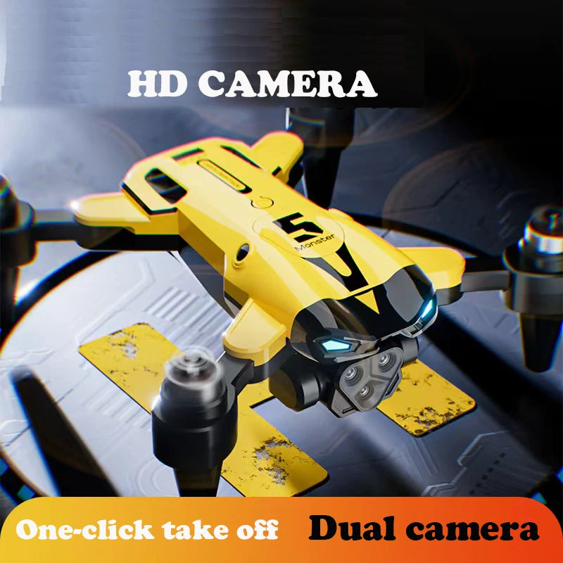 M5 Drone With HD Camera And Light Flying Plane Obstacle Avoidance Optical Flow Positioning Quadcopter R/C Toys