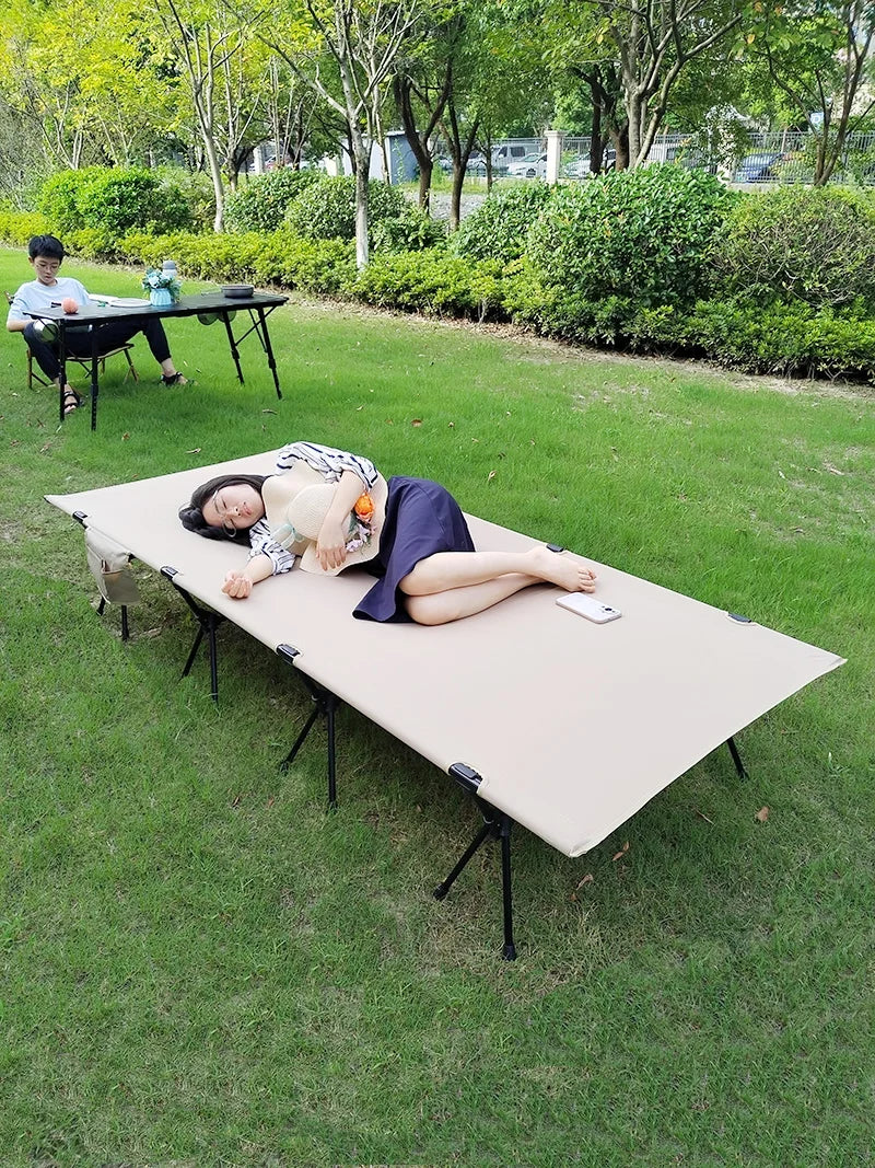 Lohascamping 90cm widen Sleeping Camping cot Ultralight Portable High-low dual folding Bed Backpacking Travel hiking Cot