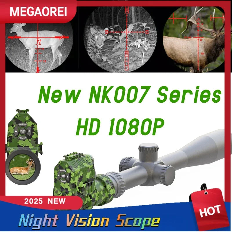 Megaorei NK007 2025 New 1080P Night Hunting Scope Binoculars Hunting Camera Scope For Fishing And Hunting