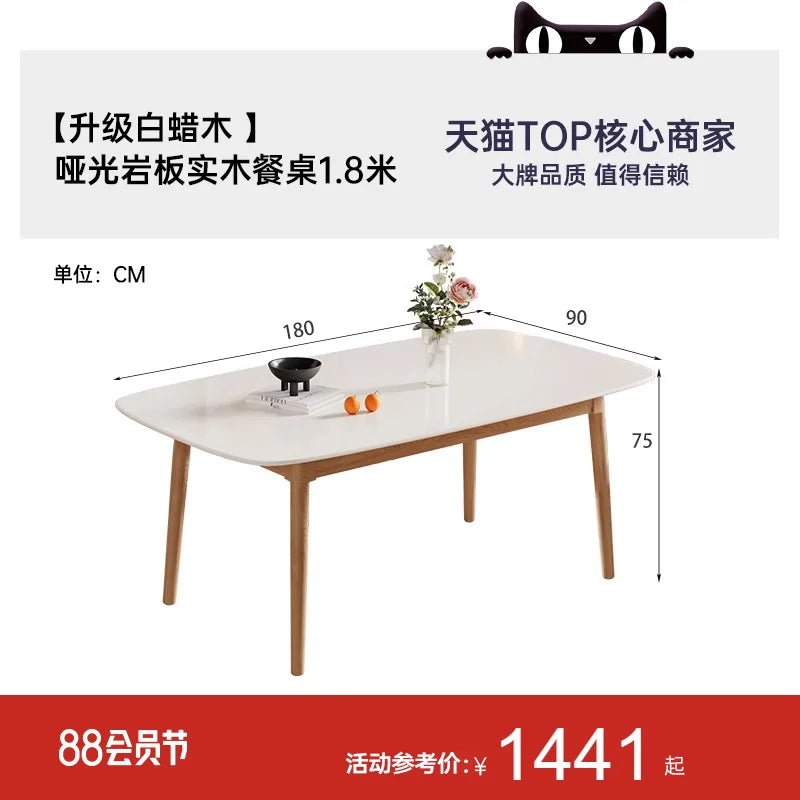 Nordic Restaurant Dining Table Kitchen Conference Luxury Living Room Dining Table Study Ornament Mesa Plegable Home Furniture