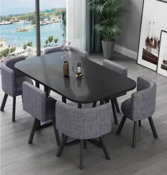 Dining Table, Rectangular for Dining Room/living Room, Kitchen Table Set with Metal Legs Customizable