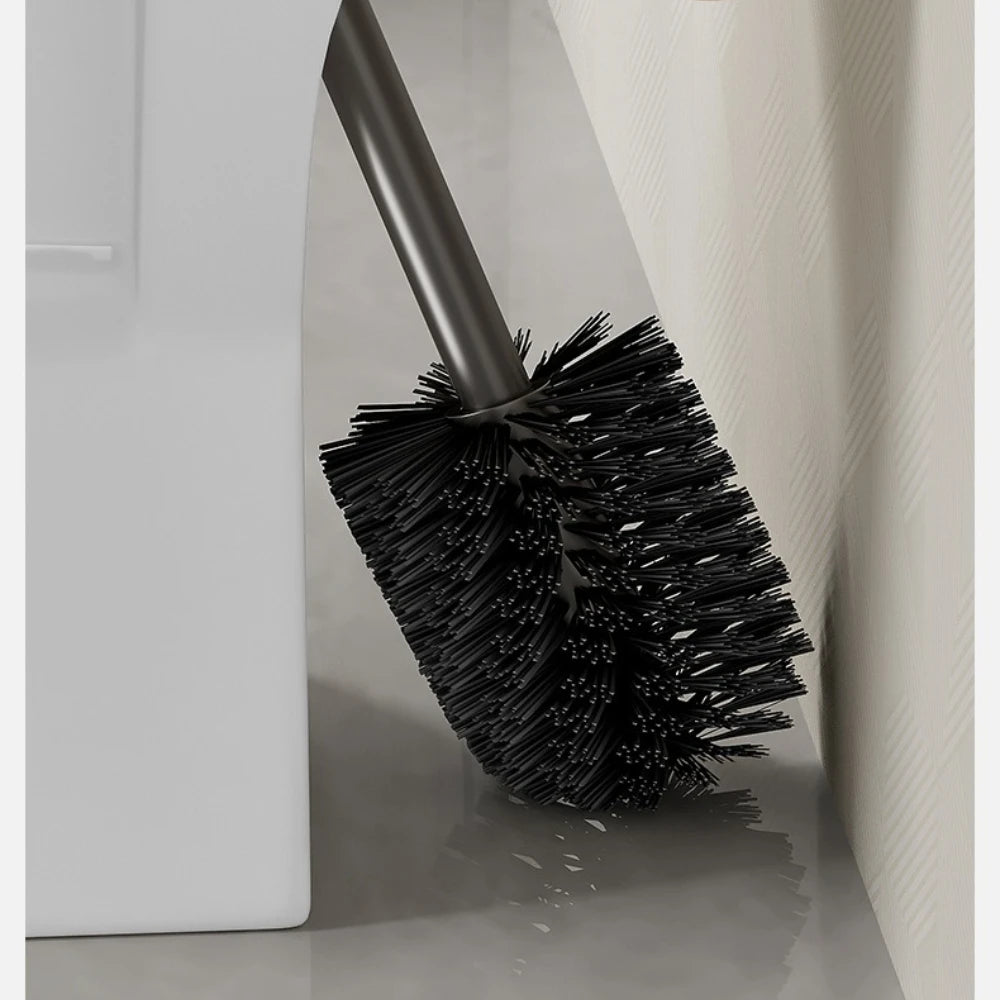Bathroom Toilet Brush Holder Rack Hanger Space Aluminum Toilet Cleaningtool Storage Anti-Drain Design Household Cleaning Set