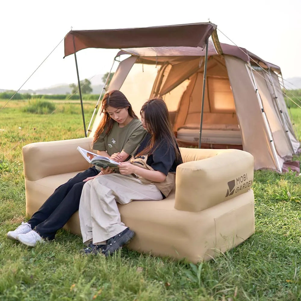 MOBI GARDEN Camping Air Sofa Outdoor Furniture Glamping Portable Inflatable Double Sofa Air Bed