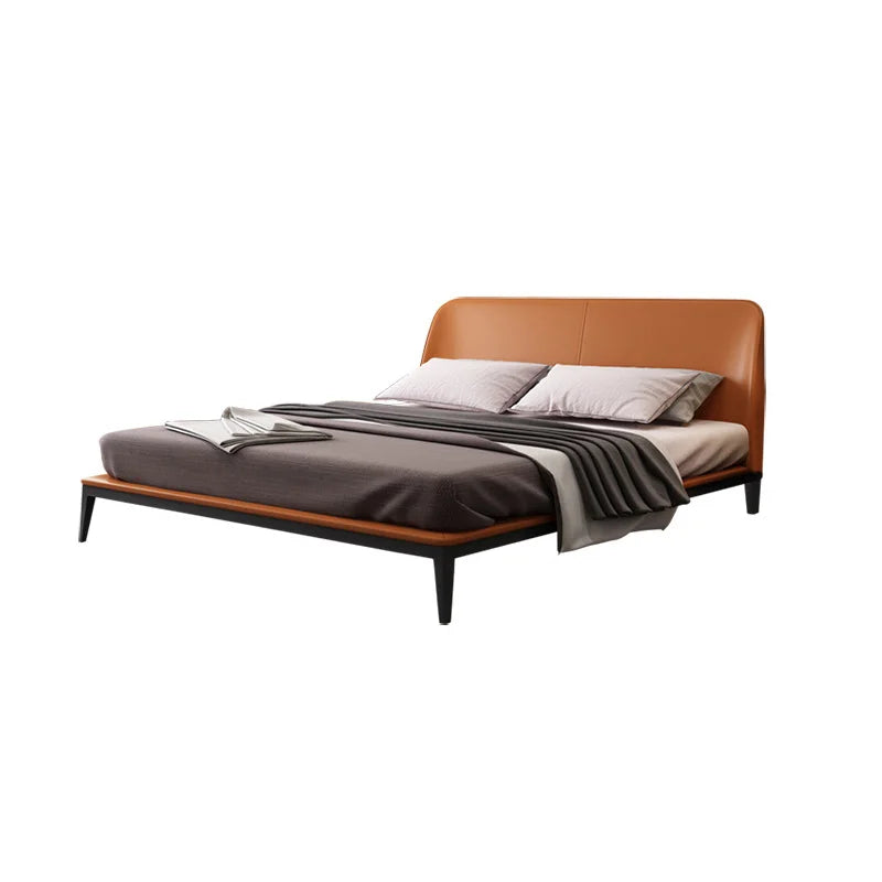 King/Queen Size Leather Upholstered Headboard Bed Frame Can be Customized