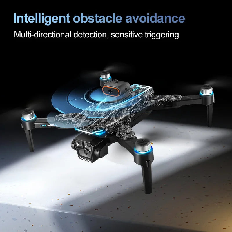D13 Drone 4K HD with 4.5 Screen Remote & Brushless Motor, Obstacle Avoidance Optical Flow Foldable Quadcopter Aerial Photography