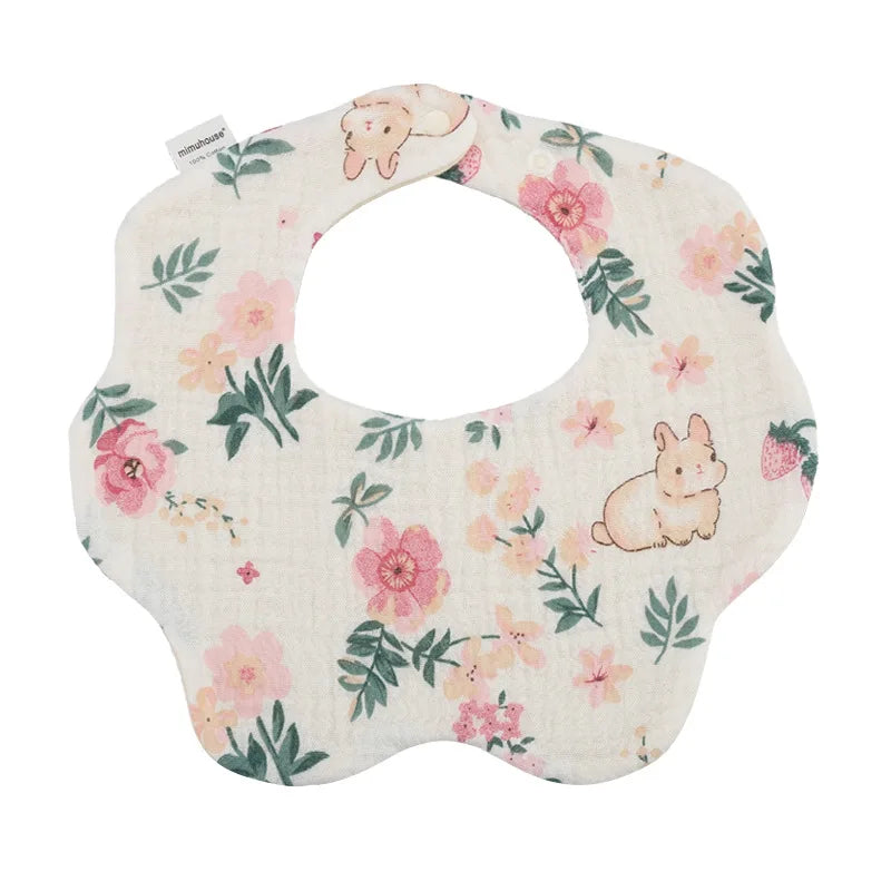 Baby Bibs Cotton Boys and Girls Bib Cute Print Newborn Burp Cloths Waterproof Infants Mesh Bibs Baby Feeding Accessories