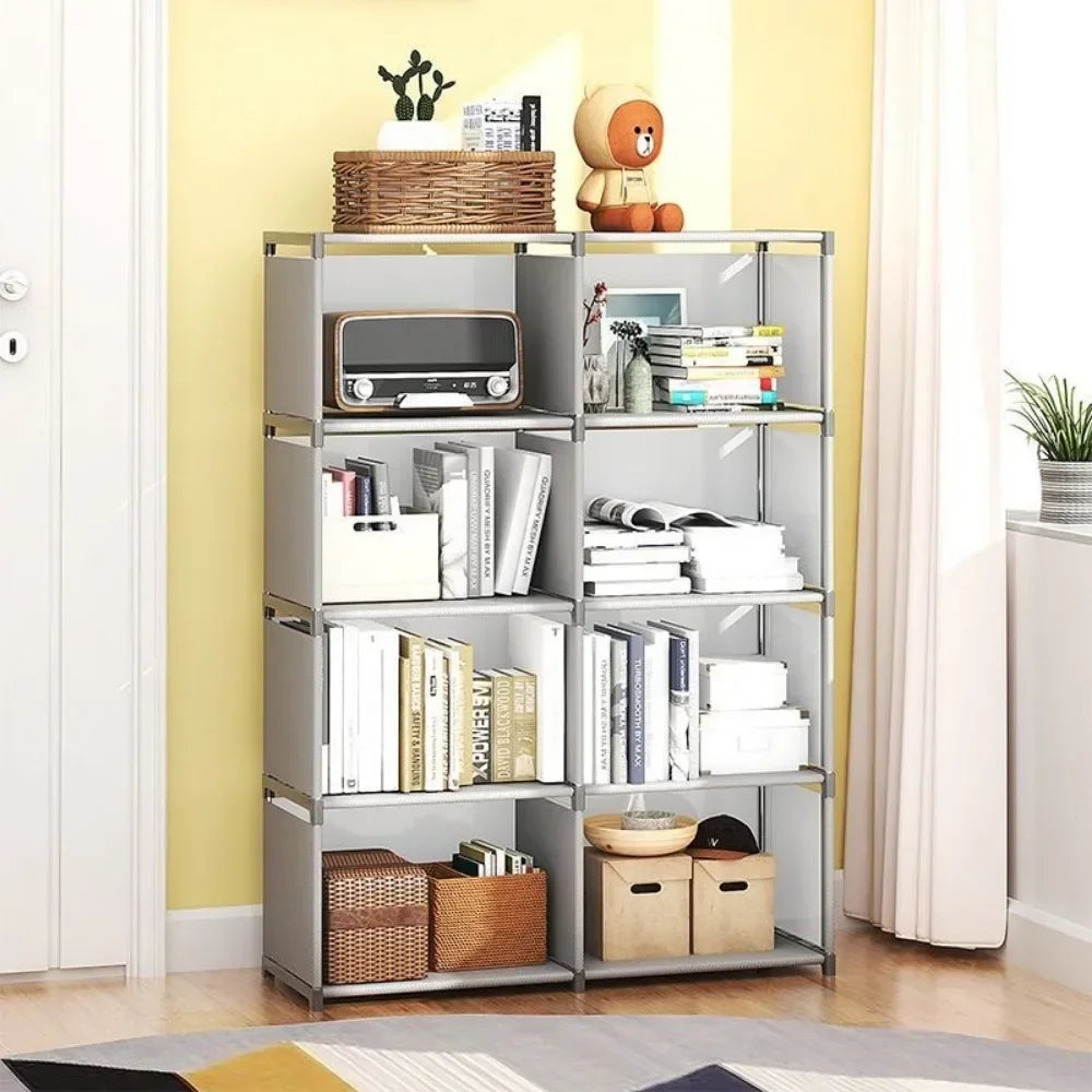 Simple Bookshelf Multi-Layer Book Closet Easy Assembly Bookcase Square Storage Shelf Living Room And Study Bedroom Storage Shelf