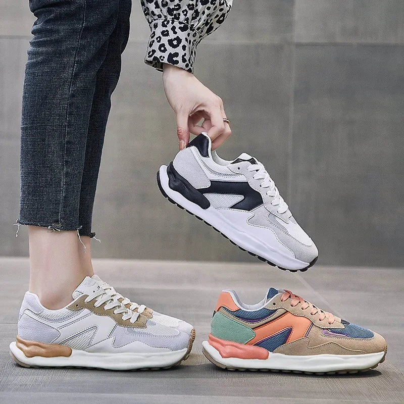 Women's Sports Shoes Casual Shoes Fashionable Women's Soft Flat Shoes Breathable and Shock-absorbing Lightweight Easy To Run