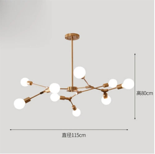 Modern Home LED Chandelier Living Room Decoration  Bedroom  Restaurant Light Study  Molecular Formula Chandelier Lighting