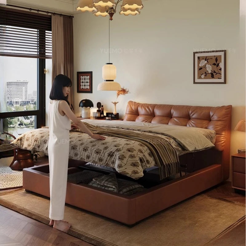 European Simple Bed Beauty Design Nordic Floor Luxury Beauty Castle Modern Bed Bedroom Children Letto Matrimoniale Furniture