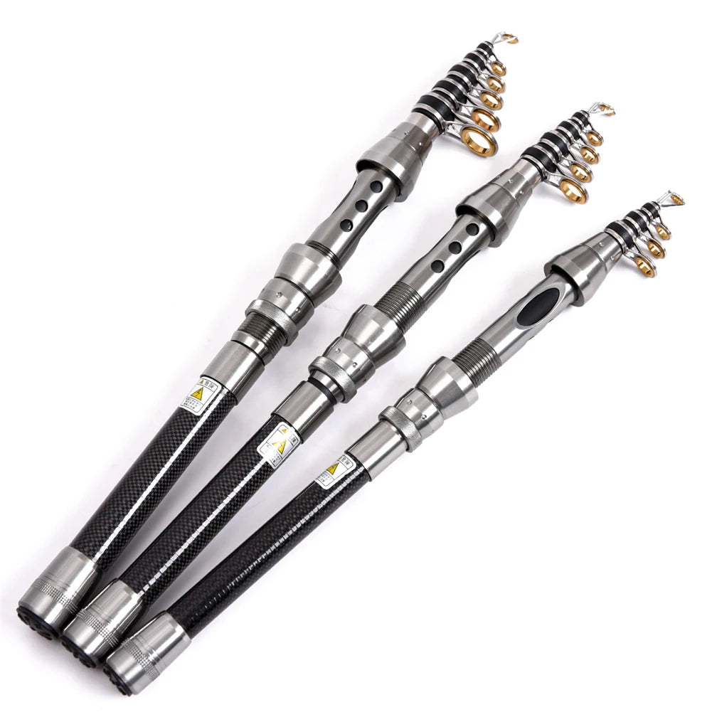 Fishing Rod Combo 1.5-2.4M Telescopic Fishing Rod and Spinning Fishing Reel Fishing Set Carp Carbon Fishing Rod Reel Kit