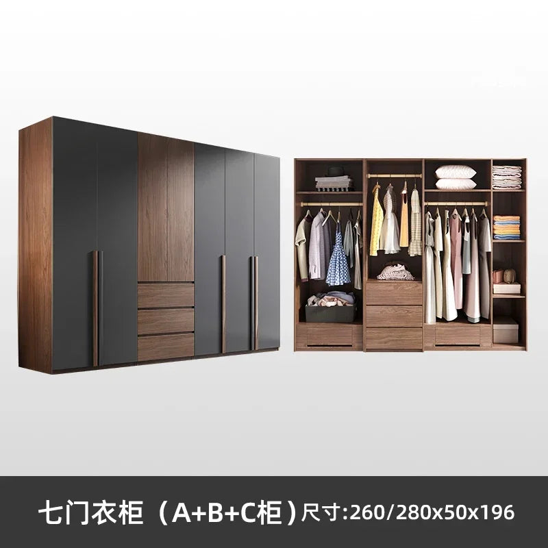 Chest Drawers Armored Living Room Cabinets Double Wardrobe Closet Simple Small Bedroom Storage Organizer Assembly For Clothes