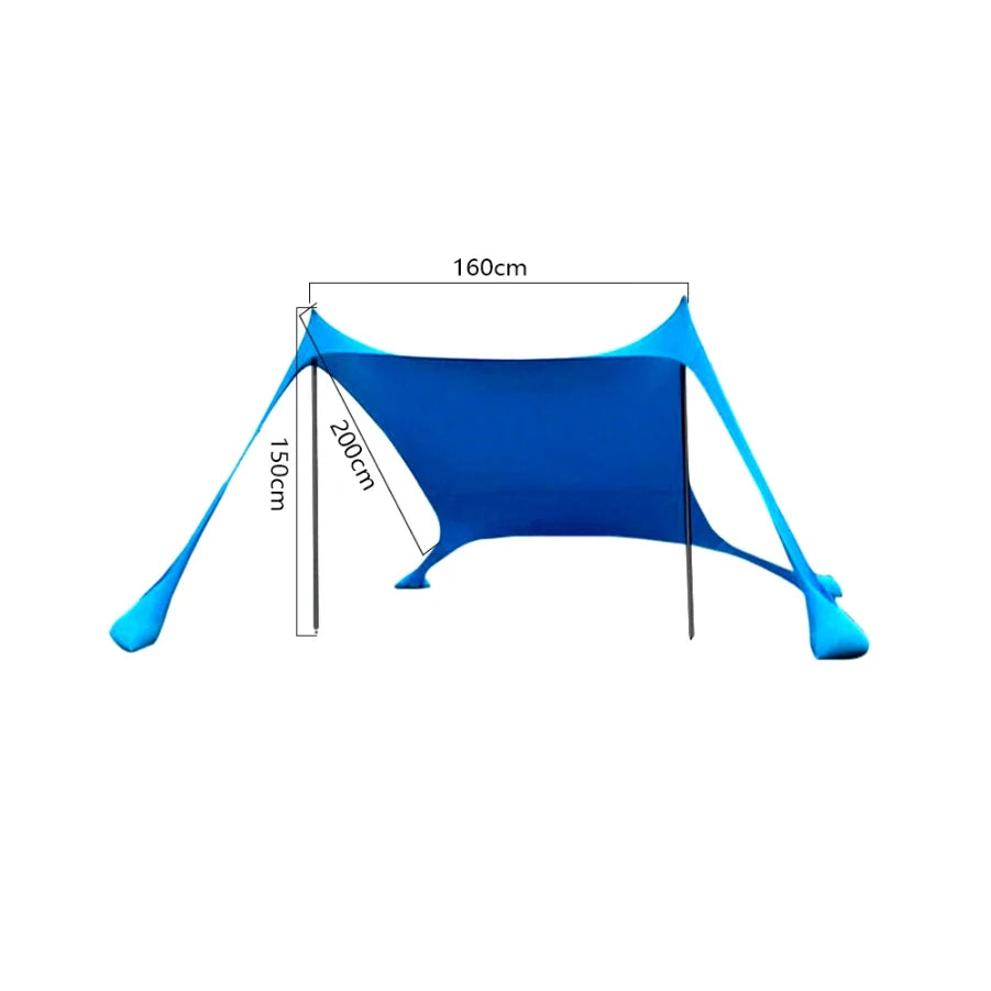 Beach tent Outdoor Beach Tent Sun Shelter Camping Shades Tents Windproof One-piece Beach Canopy Tents  Portable Family Tent