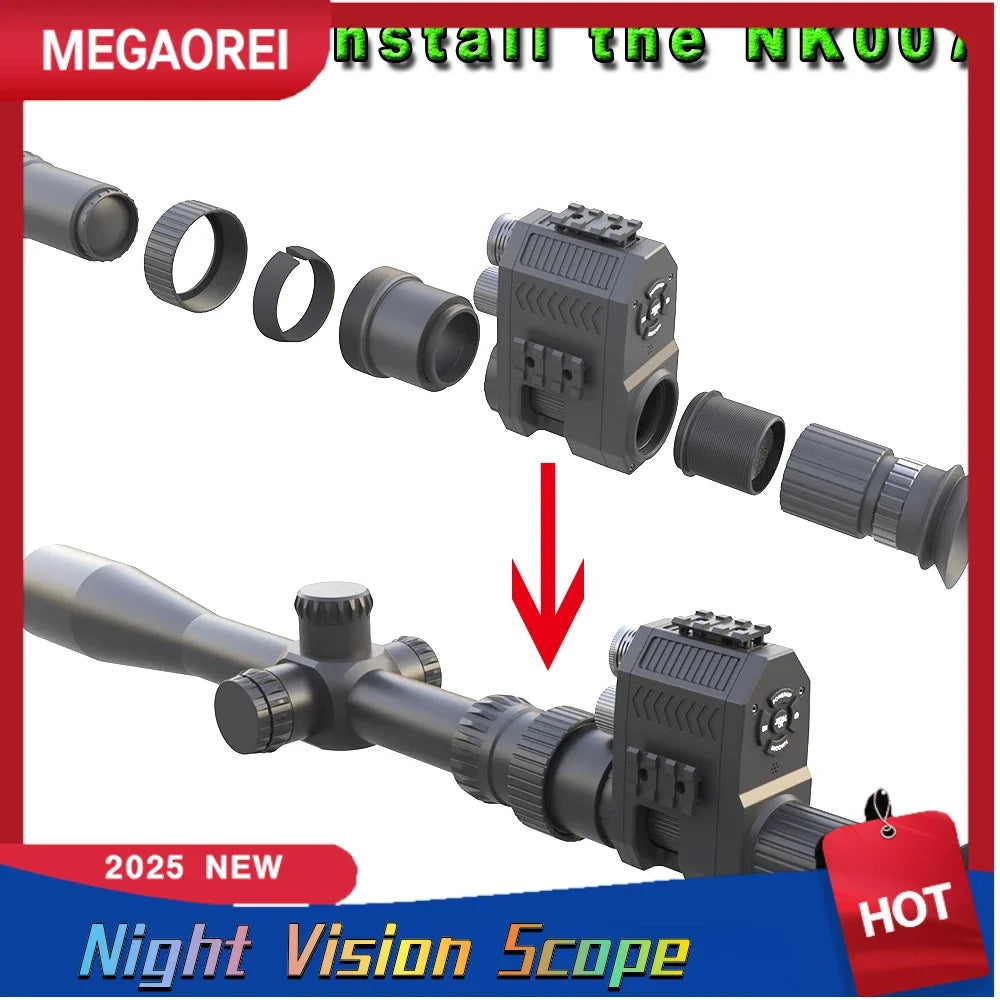 Megaorei NK007 2025 New 1080P Night Hunting Scope Binoculars Hunting Camera Scope For Fishing And Hunting