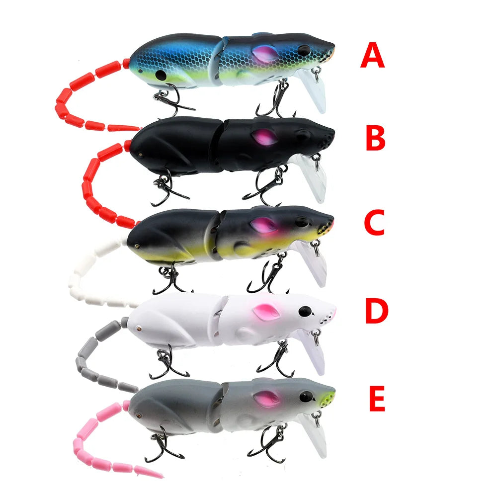 15.5CM Mouse Lure Artificial Plastic Mouse Fishing Lure Swimbait Rat Pike Bass Minnow Floatingbaits Fishing Tackle Accessories