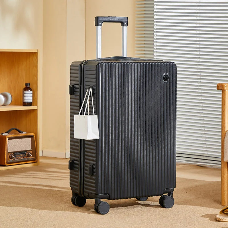 Business Luggage 1PC 20 24 28 Inch Lightweight Carry-on Trolley Case Korean Center with Combination Lock and Hook Suitcase