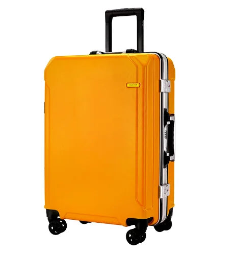 Aluminum Frame Suitcase Carry On Rolling Luggage Beautiful Boarding Cabin 20 22 24 26Inch With USB charging student trolley case