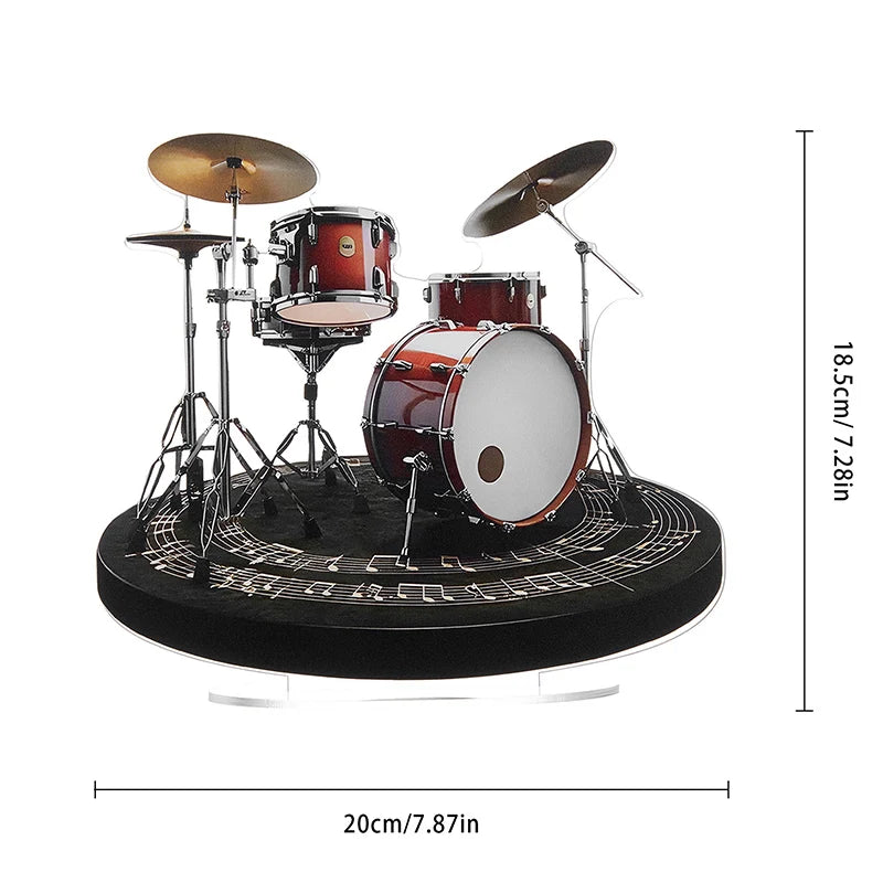 Drum Set Ornament 2D Flat Acrylic Decorations Desktop Decor For Home and Holiday