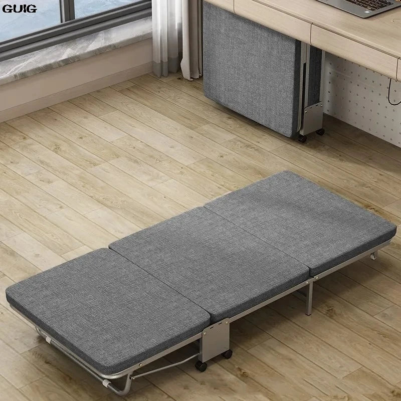 GUIG's New Tri-fold Office Rollaway Bed Single Bed Attendant Bed Siesta Bed Nap Bed Camp Bed Hard Board Bed Hot