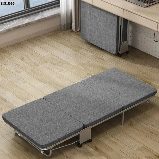 GUIG's New Tri-fold Office Rollaway Bed Single Bed Attendant Bed Siesta Bed Nap Bed Camp Bed Hard Board Bed Hot
