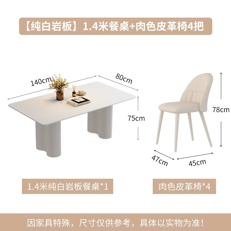 Rectangle Modern Dining Table Luxury Balcony Nordic Breakfast Dining Table Waterproof Design Muebles De Cocina Furnitures